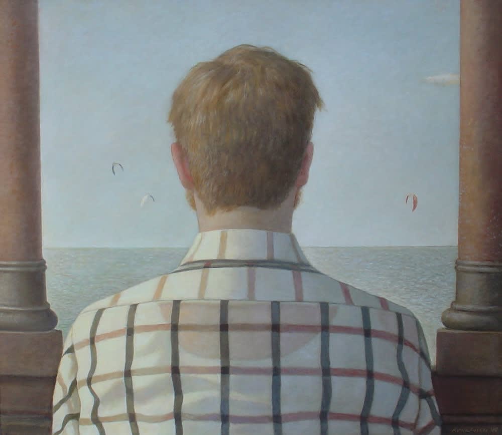 Koos van Keulen - Zicht op zee - 2016 - olieverf op paneel - 59 x 66 cm