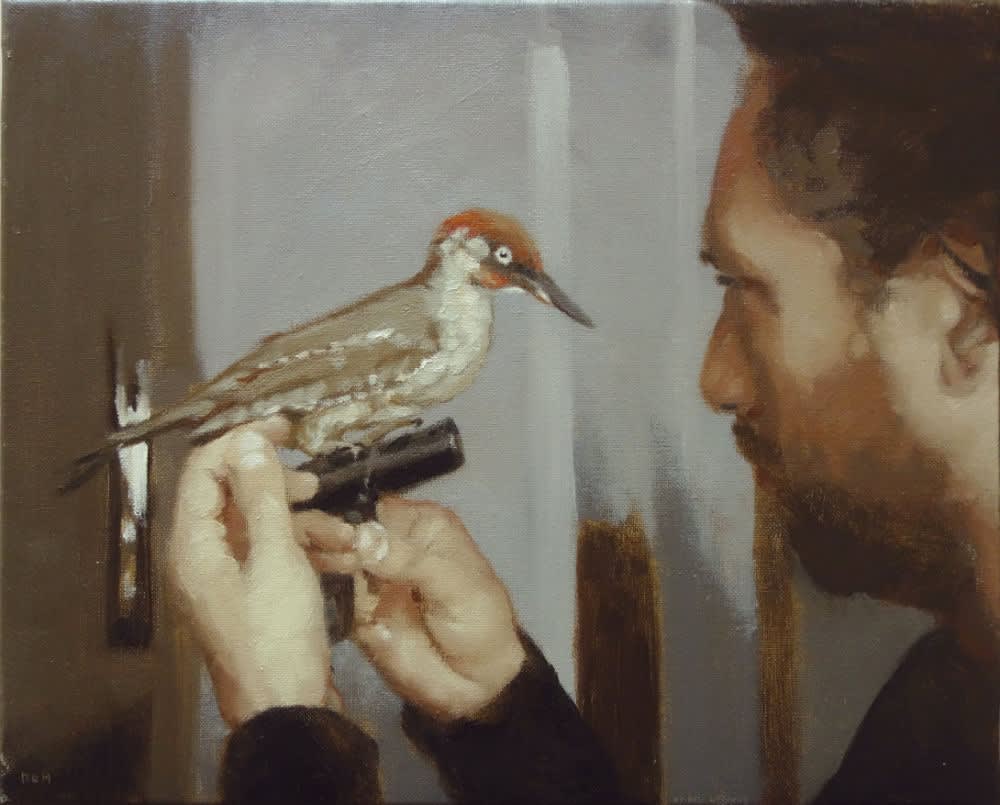 Rafel Bestard - Pajaro - 2016 - olieverf op doek - 33 x 41 cm