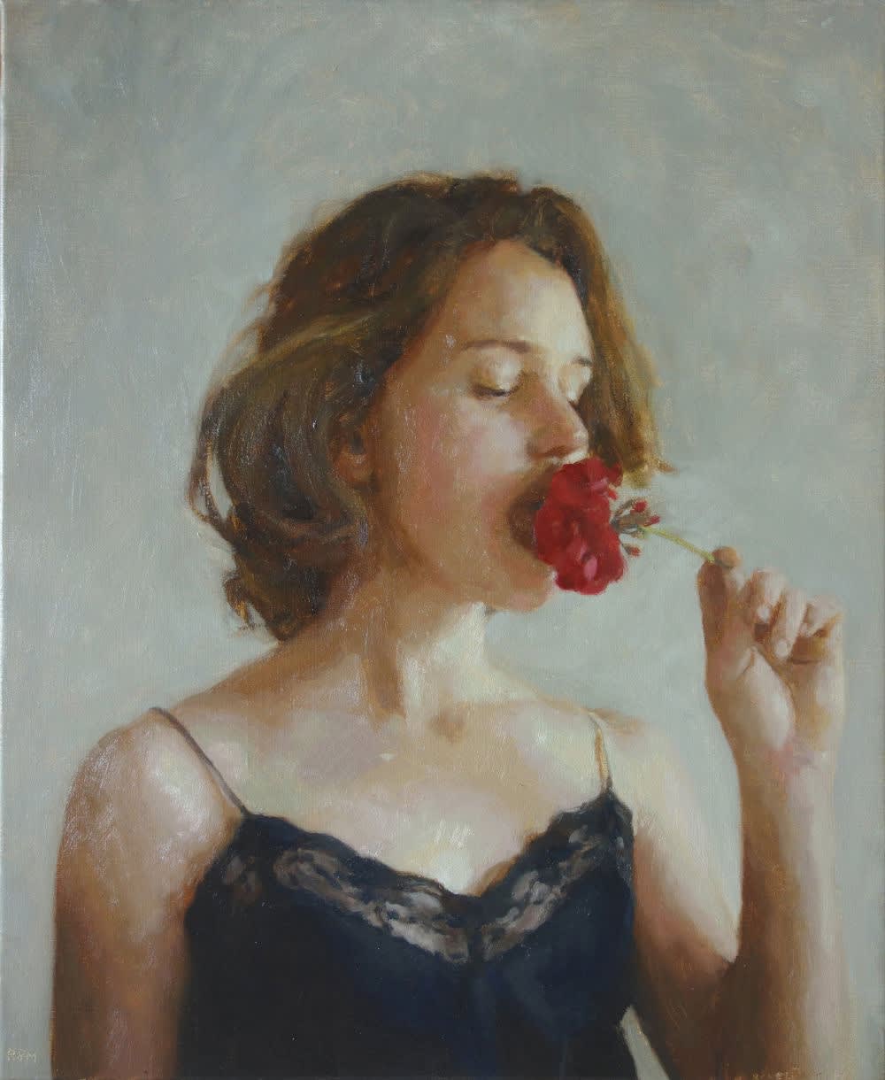 Rafel Bestard - Flower Eater - 2016 - olieverf op doek - 61 x 50 cm