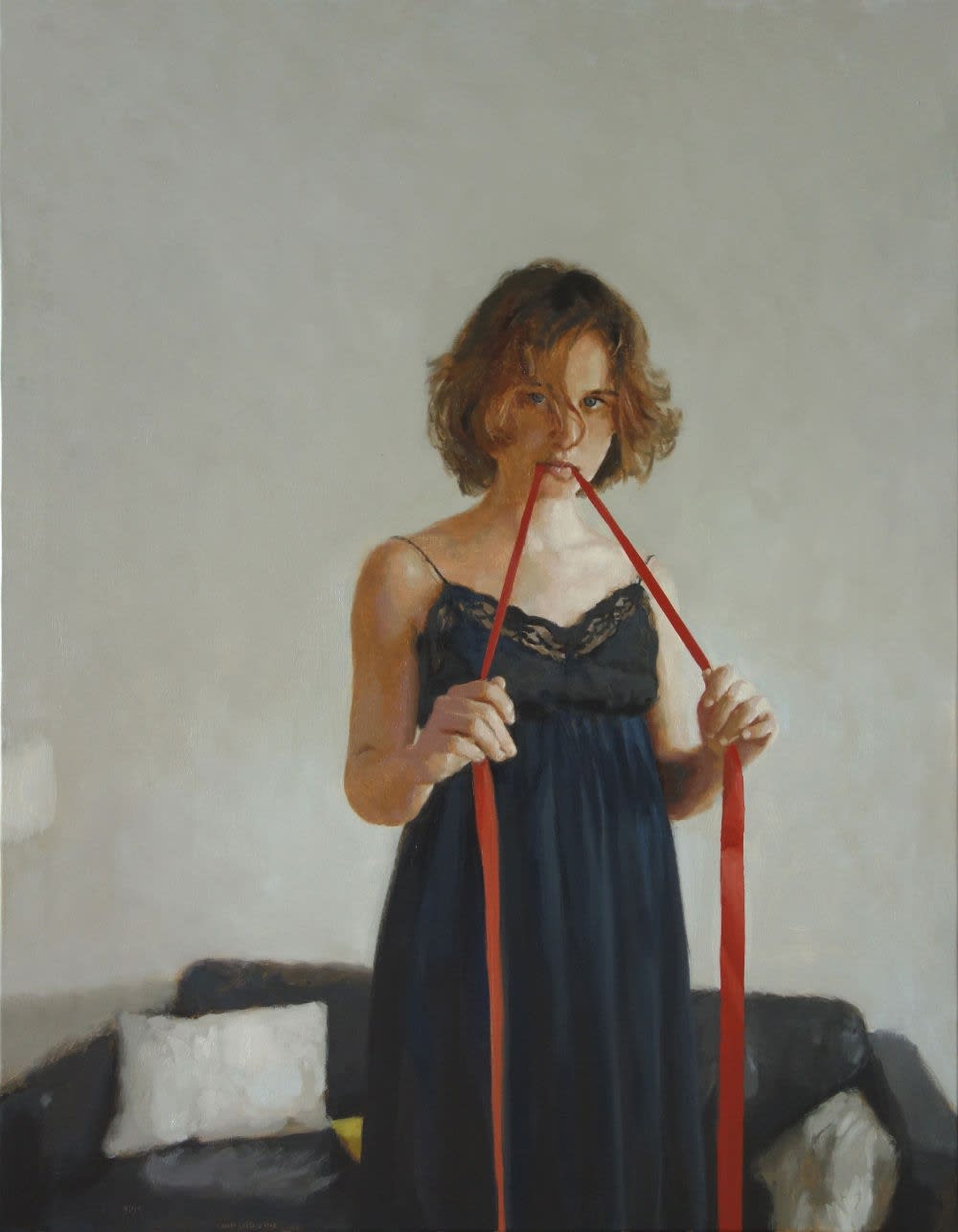 Rafel Bestard - Red Ribbon - 2016 - olieverf op doek - 139 x 97 cm