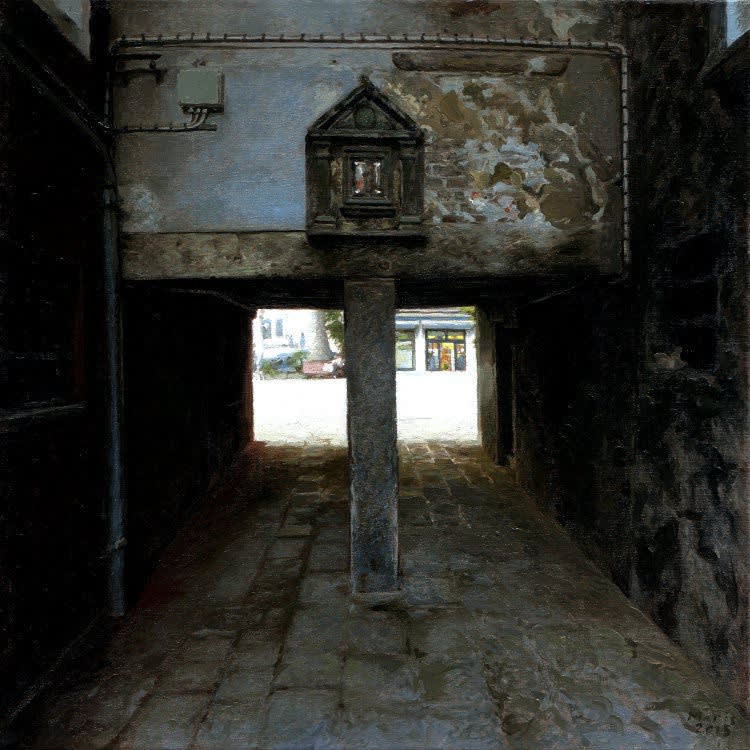 Jan Maris - Dubbele doorgang - 2015 - olieverf op doek - 45 × 45 cm