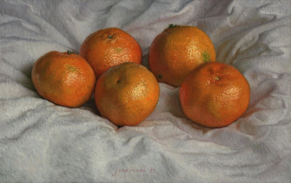 Jaap Roose - Mandarijnen - 2015 - Olieverf op paneel - 18,1 x 28,8 cm