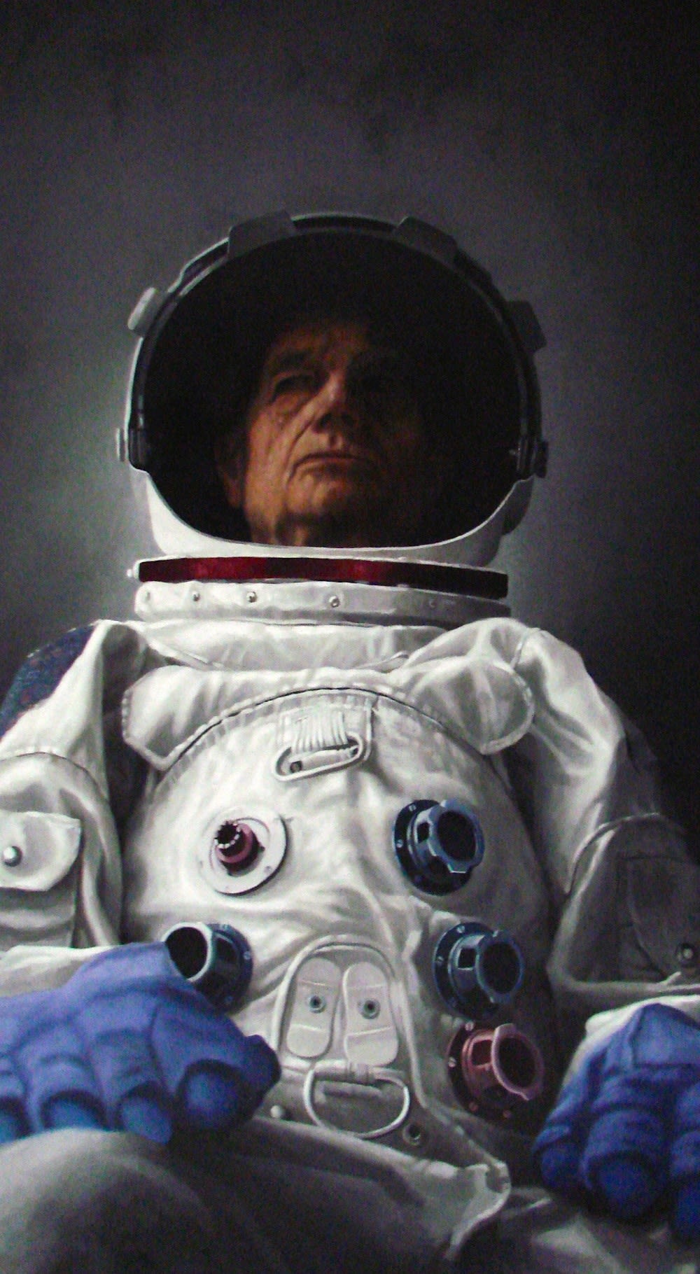 Erik de Jong - De astronaut - 2015 - Grafiet, acryl- en olieverf op paneel - 120 x 80 cm