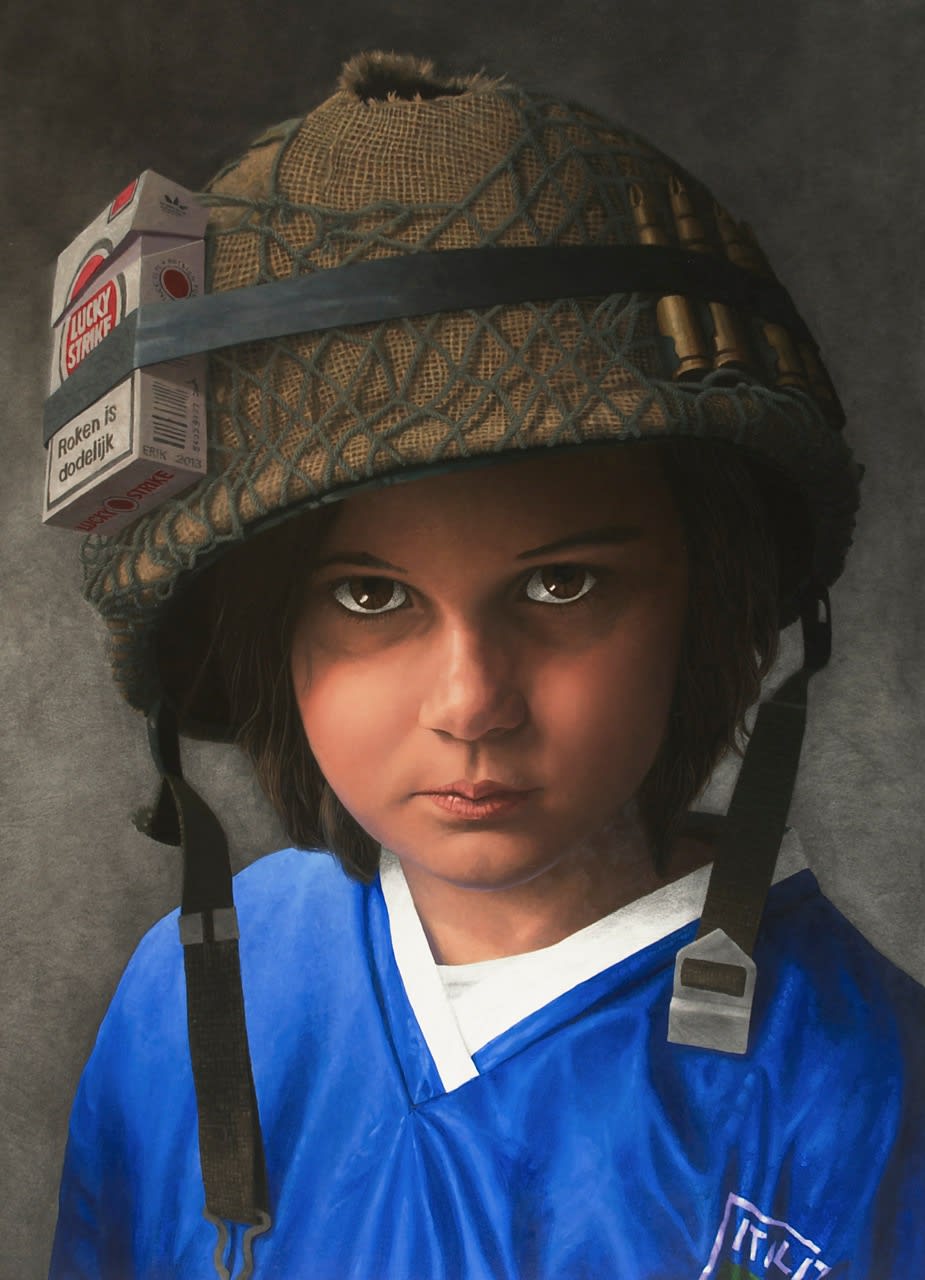 Erik de Jong - Born to kill - 2013 - Grafiet, acryl- en olieverf op paneel - 165 x 120 cm