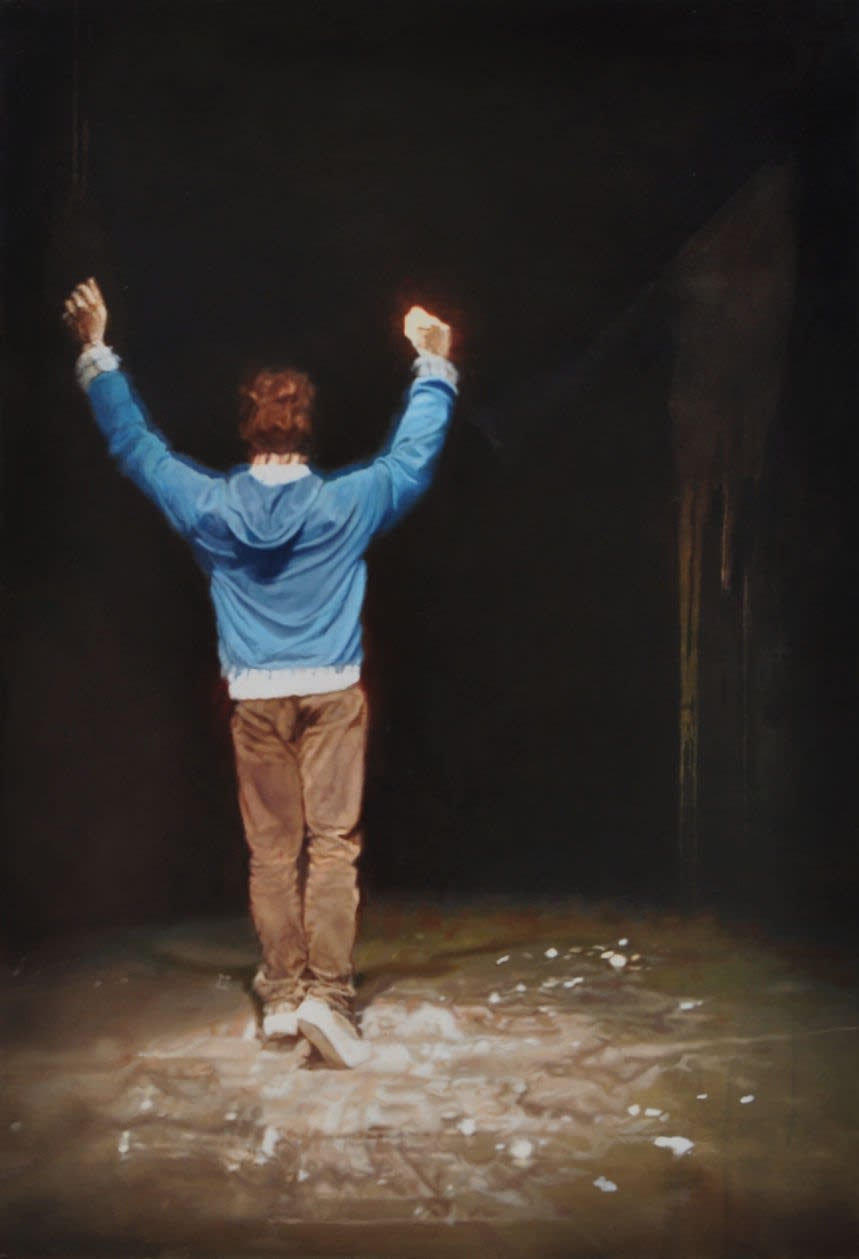 Celine Germes - Sortie de scène 1 - 2015 - olieverf op doek - 130 x 89 cm