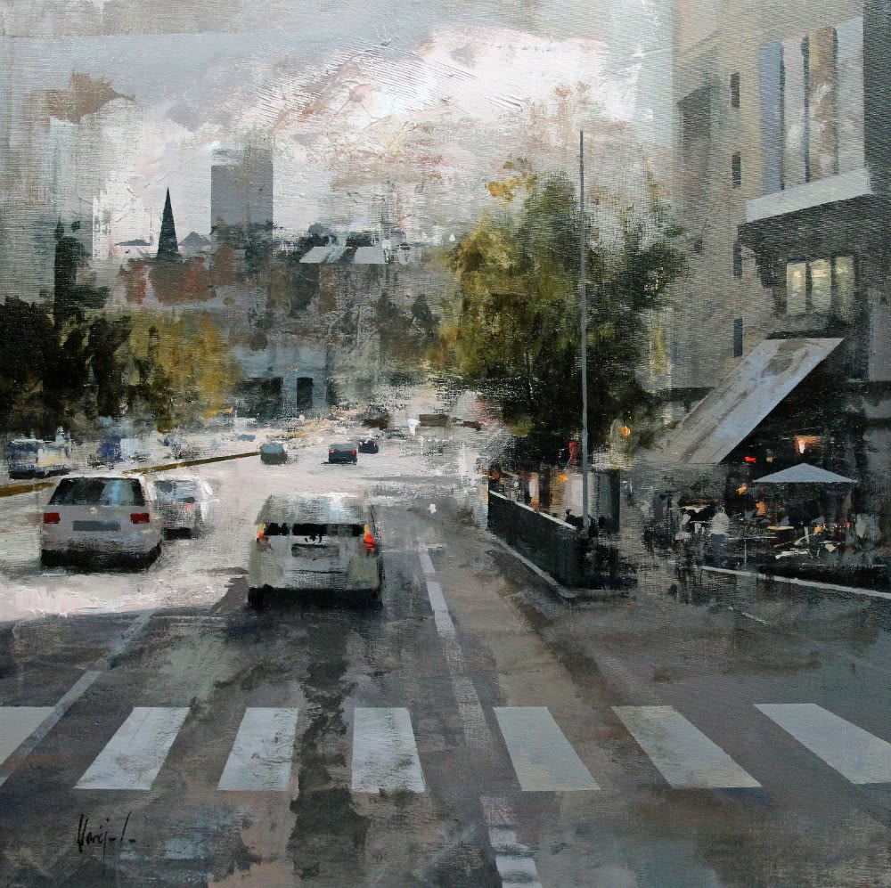 Ricardo Gal&aacute;n Urr&eacute;jola - Contraluz II - 2015 - Olieverf op doek - 60 x 60 cm