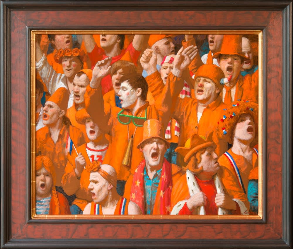 Kenne Grégoire - Oranje Gekte - 2015 - Acryl op paneel - 50 x 60 cm