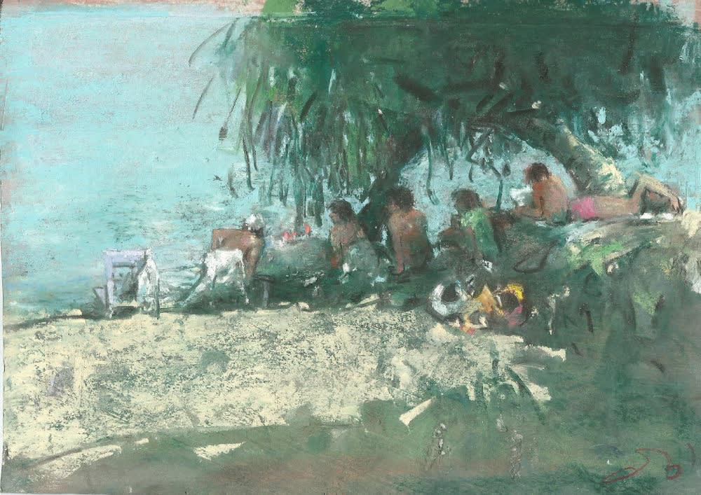Onno Boerwinkel - Lago - 2014 - pastel op papier - 27 x 33 cm