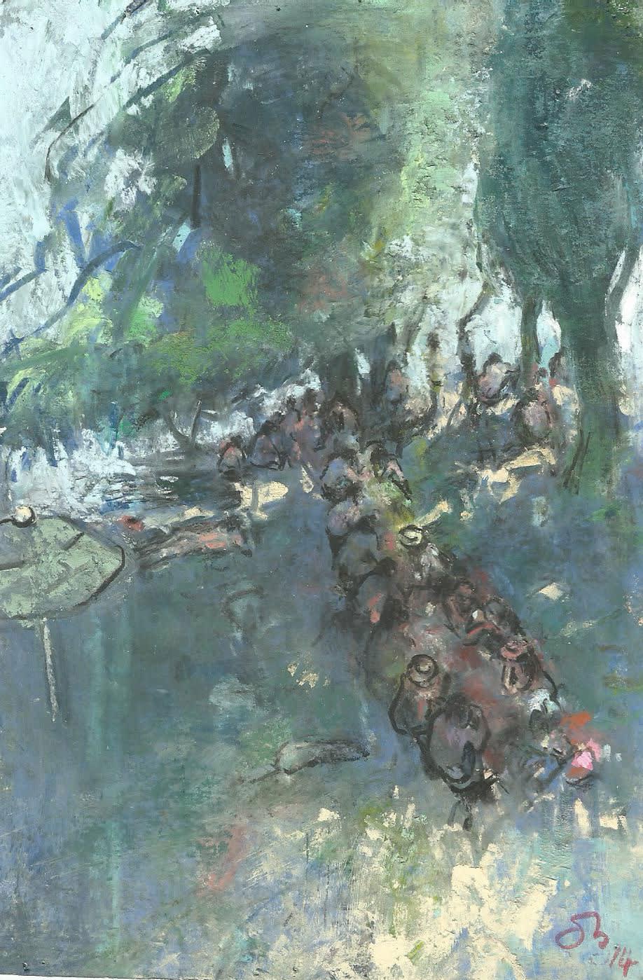 Onno Boerwinkel - Arcadia - 2014 - pastel op papier - 28 x 20 cm