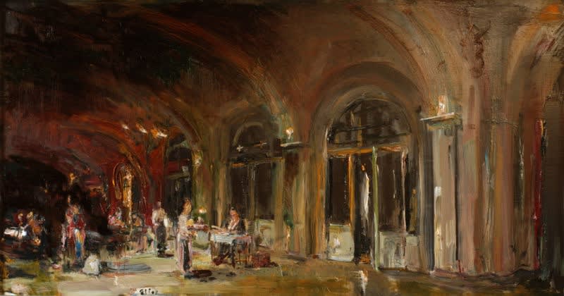 Douwe Elias - Perron - 2015 - olieverf op paneel - 30x55 cm