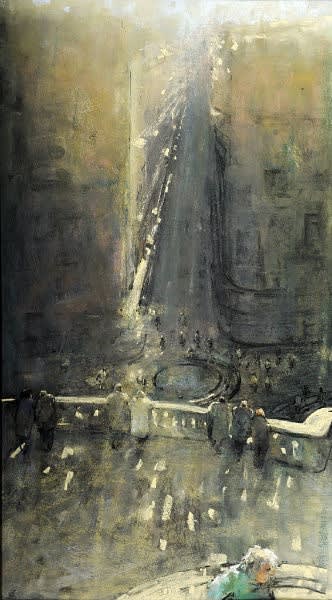Onno Boerwinkel - Piazza di Spagna - winterlicht - 2014 - pastel op papier - 60 x 36 cm