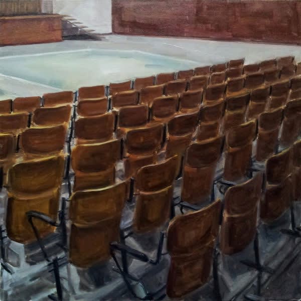 Vanuit de zaal - 2014 - olieverf op doek - 60 x 60 cm