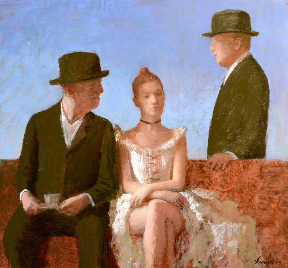 Kenne Grégoire - De mooie bruid - 2014 - acryl op paneel - 42 x 40 cm