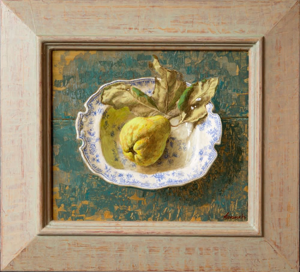 Kenne Grégoire - Een kweepeer - 2014 - acryl op paneel - 33 x 29 cm