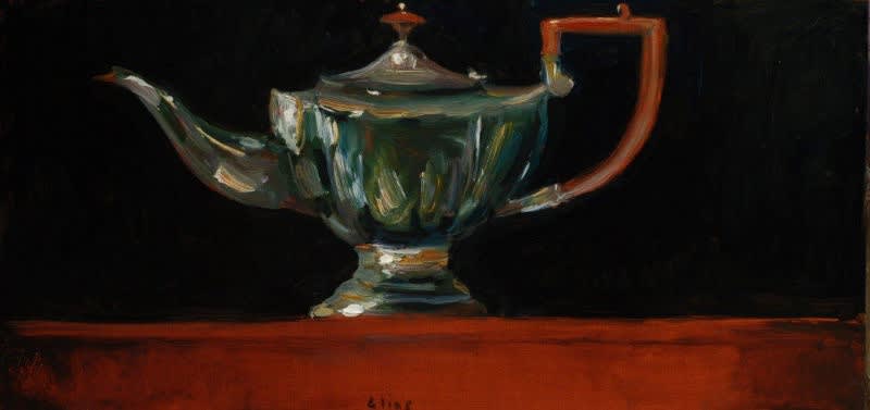 Douwe Elias - Theepot - 2014 - olieverf op paneel - 30 x 59 cm