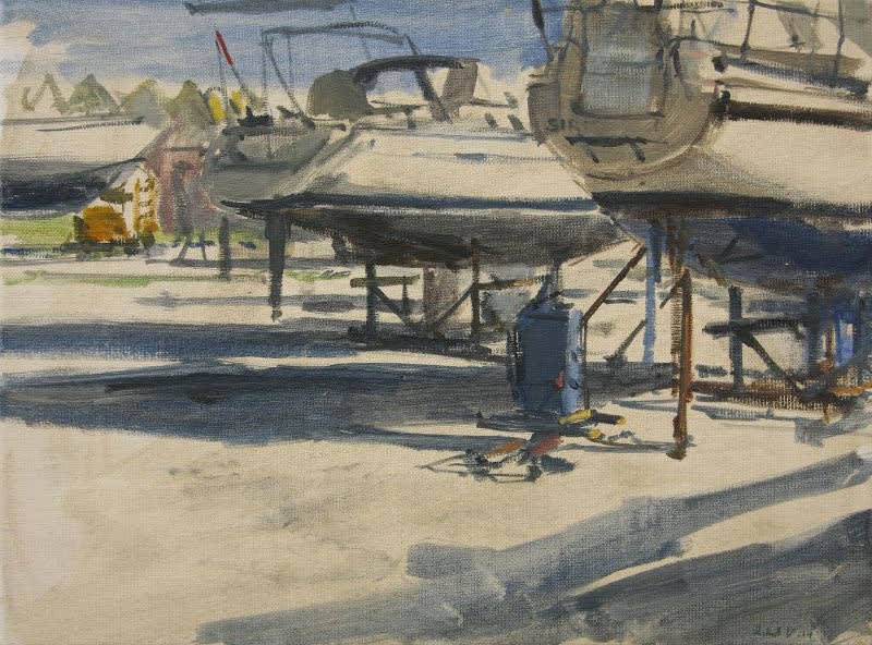 Robert Vorstman - Winterstalling - 2014 - olieverf op doek - 30 x 40 cm