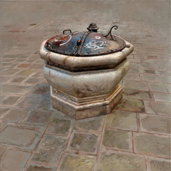 Jan Maris - Waterput - 2014 - olieverf op doek - 40 × 40 cm