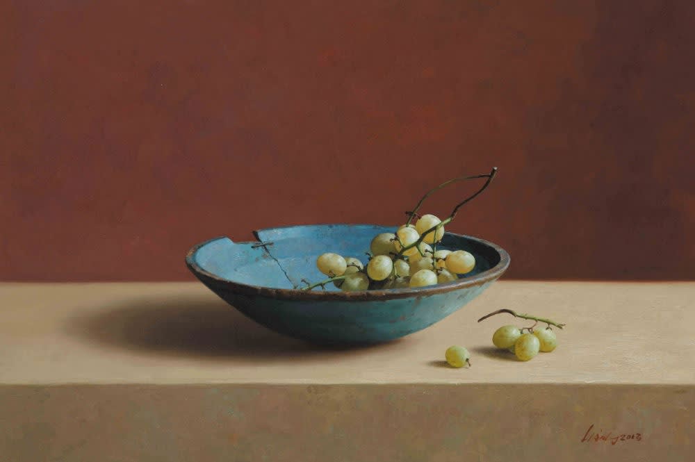 Qiangli Liang, Druiventros in blauwe nap, 2013