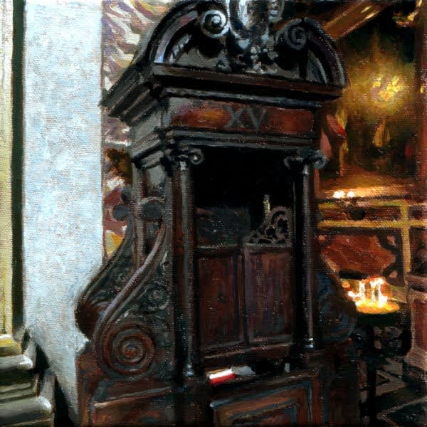 Jan Maris - Biechthok - 2019 - olieverf op doek - 20 x 20 cm