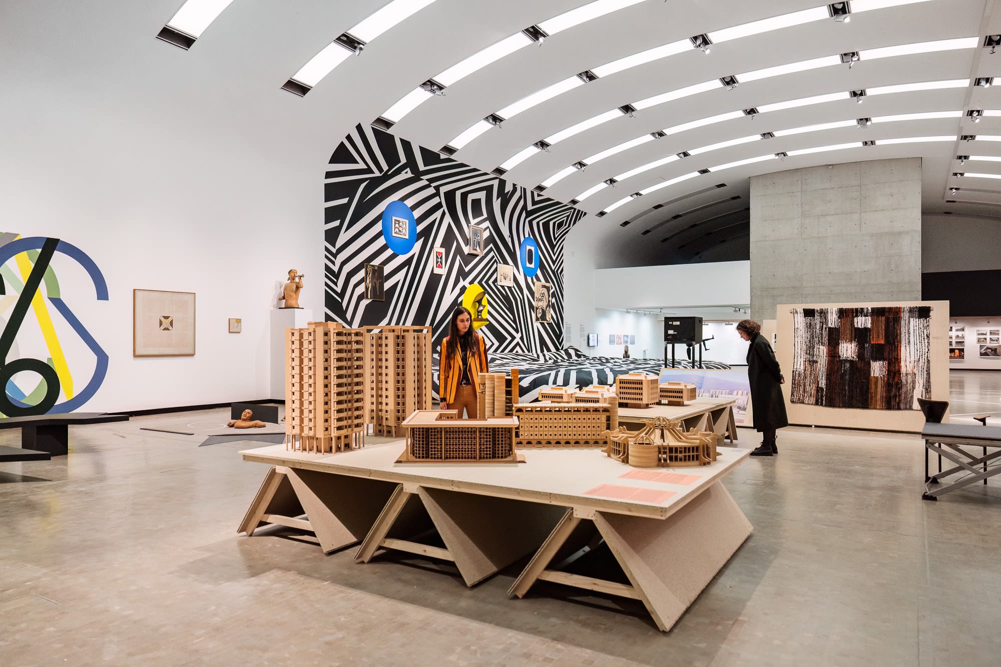 Installation view No Feeling Is Final/ The Skopje Solidarity Collection. Brook Andrew, mulunma wiling mango gushiest (inside the lip of a stolen song), 2023, Kunsthalle Wien, 2023. Photo : www.kunst-dokumentation.com