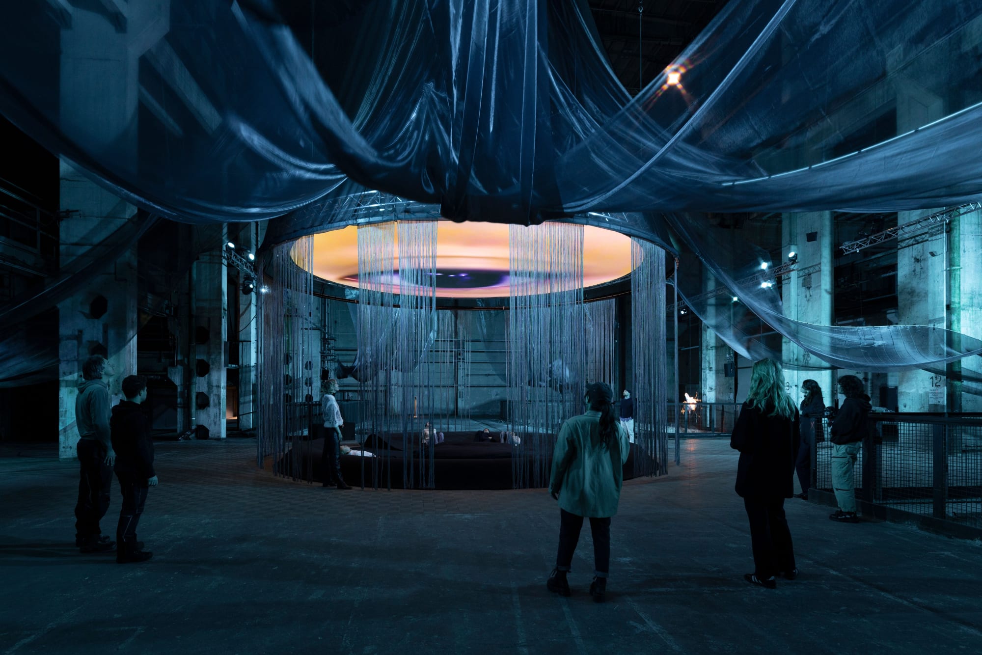 Laure Prouvost, WE FELT A STAR DYING 2025. Installation view at Kraftwerk Berlin. Commissioned by LAS Art Foundation and co-commissioned by OGR Torino. © 2025 Laure Prouvost. Photo: Andrea Rossetti © VG Bild-Kunst, Bonn 2025