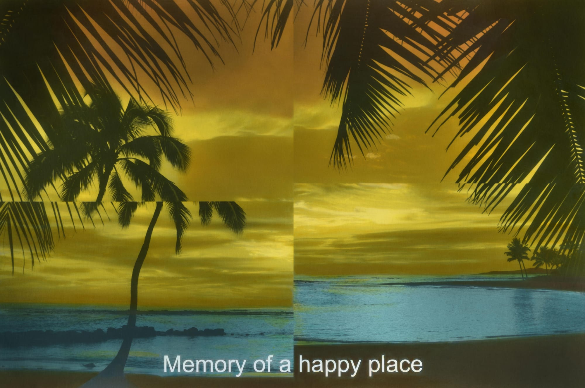 Memory of a Happy Place, 2021 Hand colored gelatin silverprint 99,5 x 138 x 3,5 cm Variation of 5