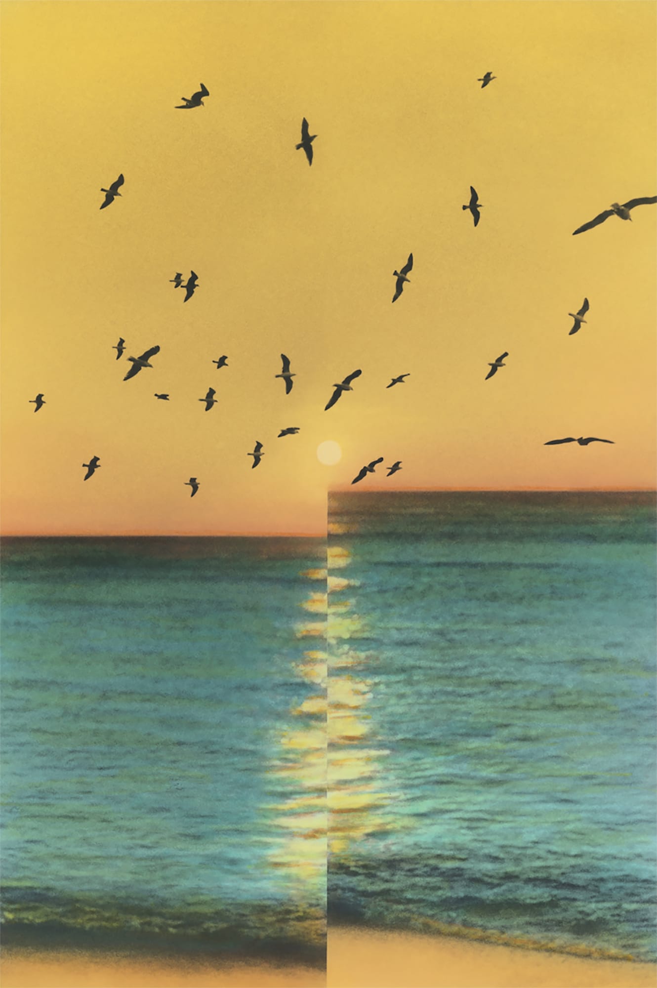 No one knows but the Sky, 2019 Hand colored gelatin silverprint Variation of 5