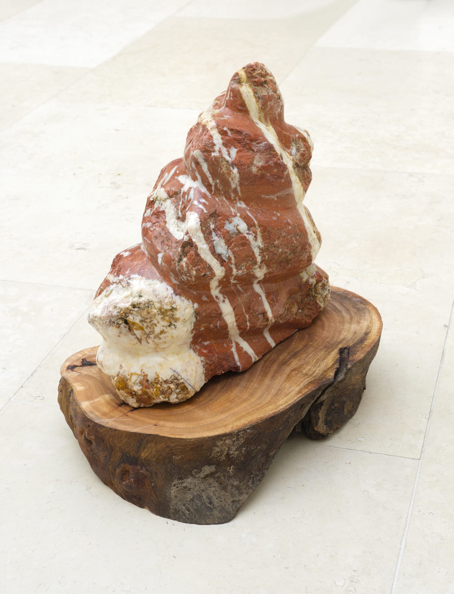 yirawari, 2022 Marble, mango tree wood 47 x 42 x 30 cm (18 1/2 x 16 17/32 x 11 13/16 in)