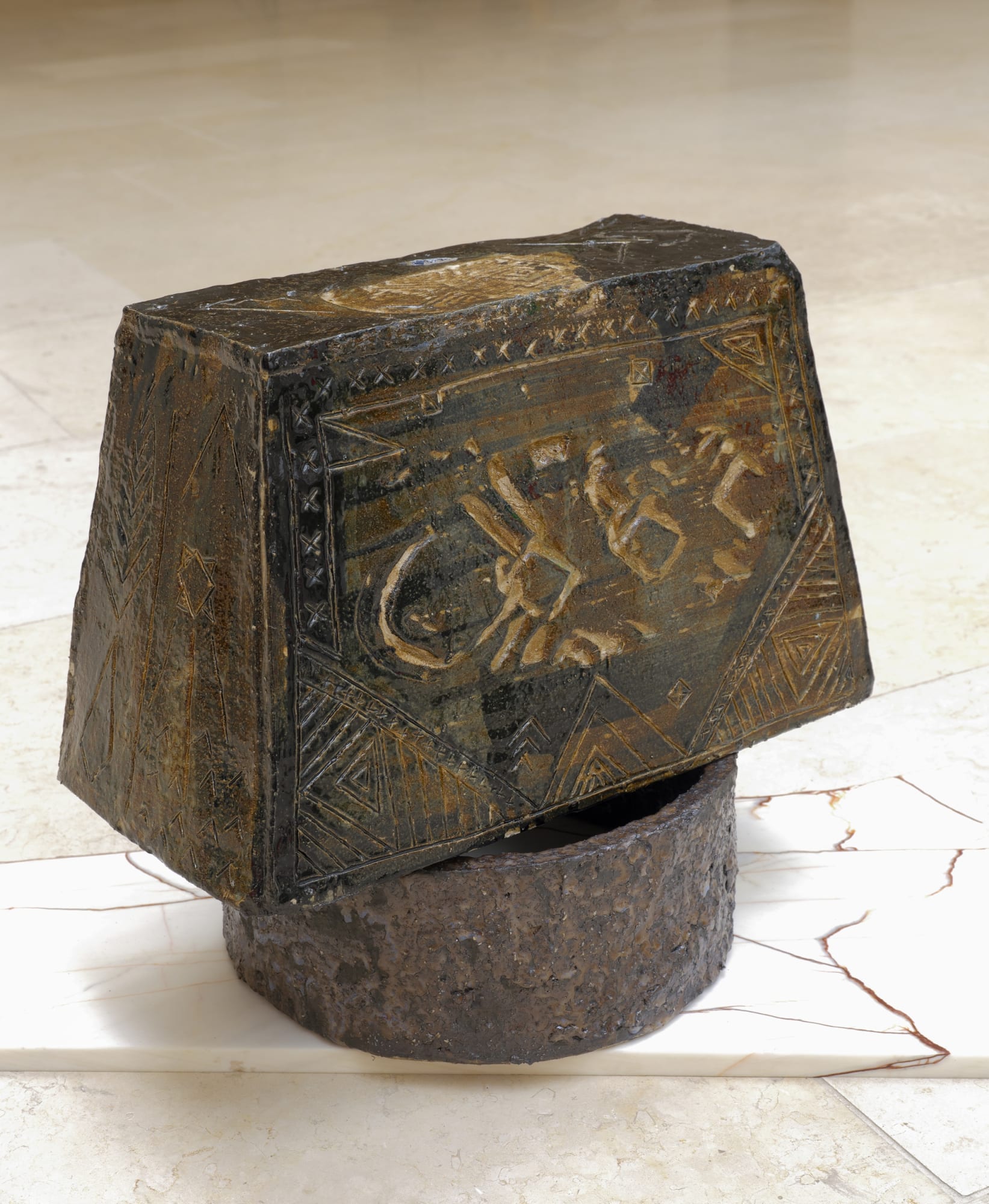 muraymin 3, 2022 Ceramic, marble (red spyder) 49 x 76 x 43 cm (19 9/32 x 29 29/32 x 16 15/16 in)