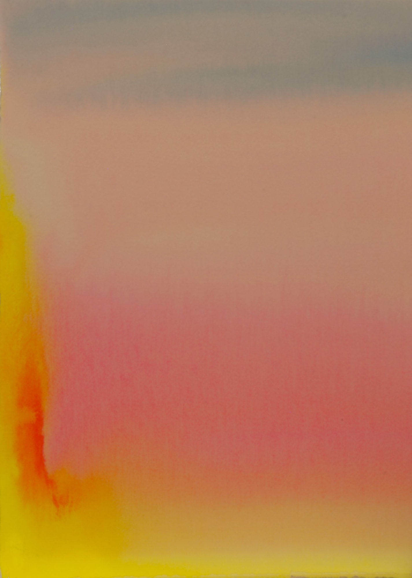 Boo Saville, Unititled (studio drawing with yellow slice), 2023 Ink on Paper