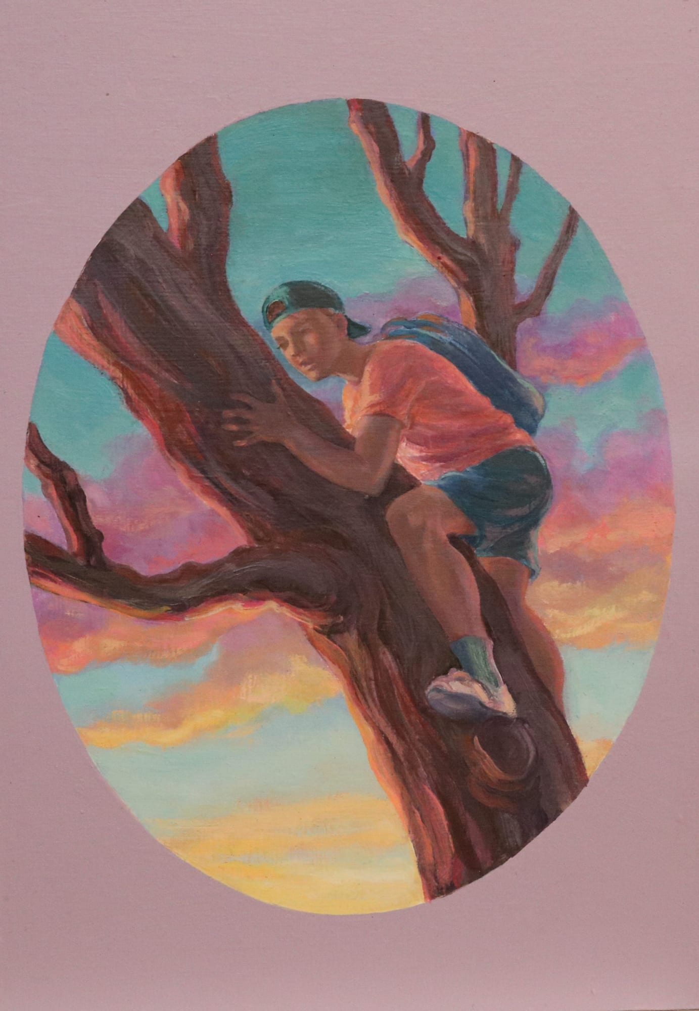 Simon Bejer, Study for St William, 2024 Oil and Emulsion on Fibreboard