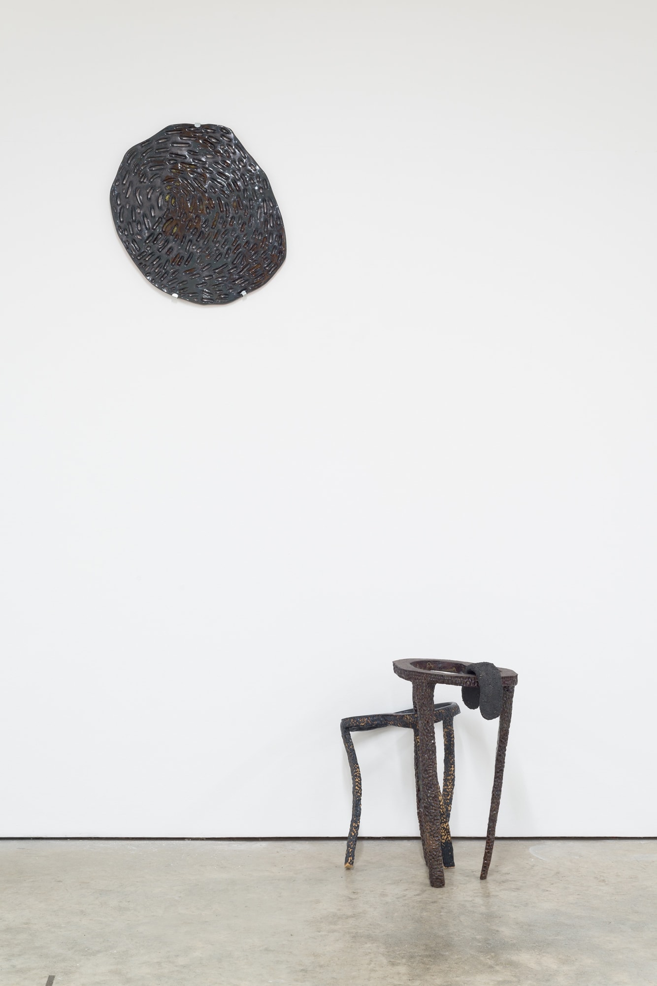 Lily German Creek Mud 2020, Glazed earthenware, 44 x 44 x 2 cm Small acts 2021, Glazed earthenware, 49 x 40 x 40 cm