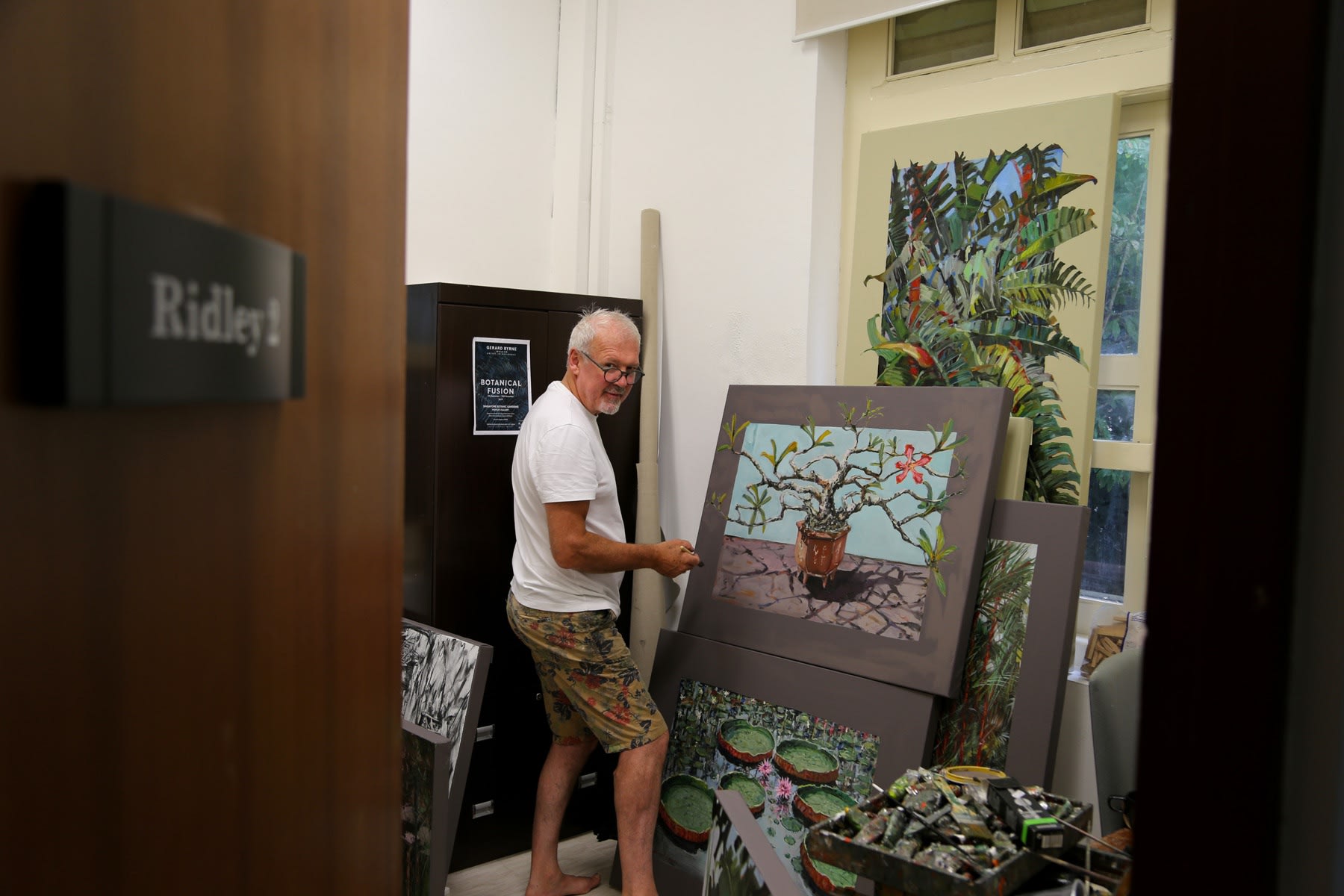 04 SEPTEMBER 2019 SINGAPORE BOTANIC GARDENS Eve of the Botanical Fusion exhibition Finishing touches photo: Agata Byrne