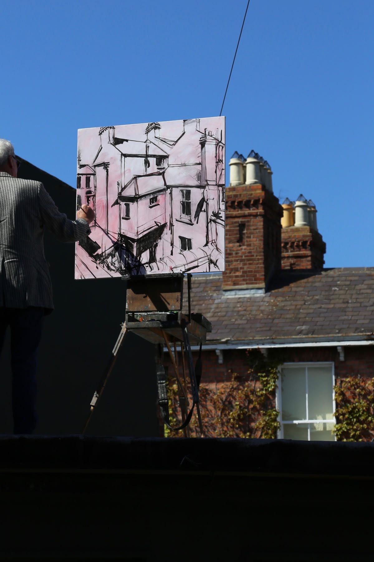 15 APRIL 2020 THE GERARD BYRNE STUDIO, RANELAGH, DUBLIN Gallery Rooftop Clear Skies Ahead photo: Agata Byrne