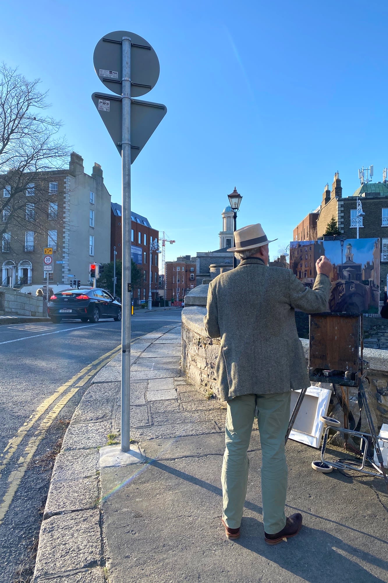 17 MARCH 2021 PERCY PLACE, DUBLIN Huband Bridge on St Patrick's Day photo: Agata Byrne