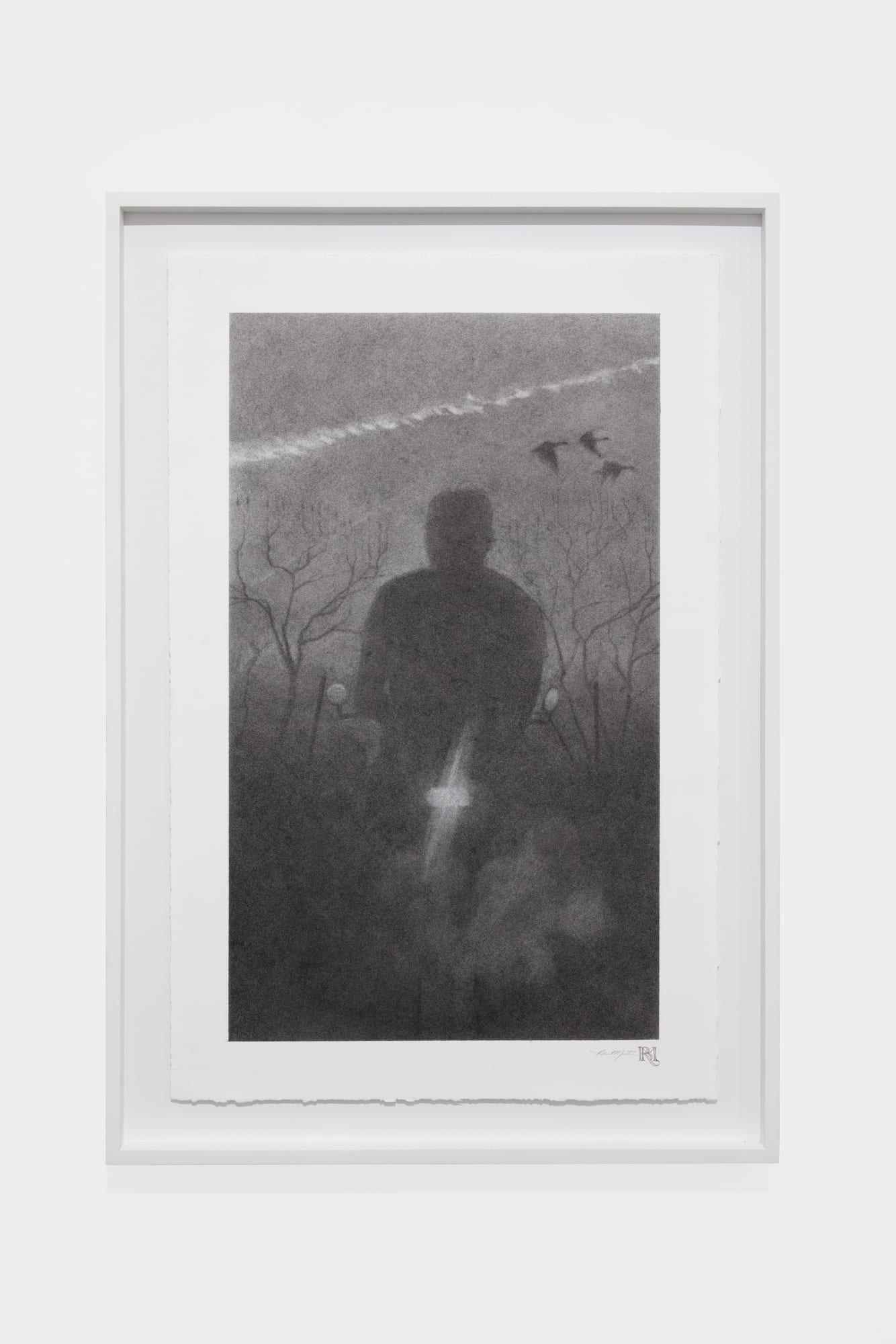 Robert Martin 5am at the Staghorn Stand, 2021 Charcoal on paper 55.9 x 35.6 cm (22 x 14 in)