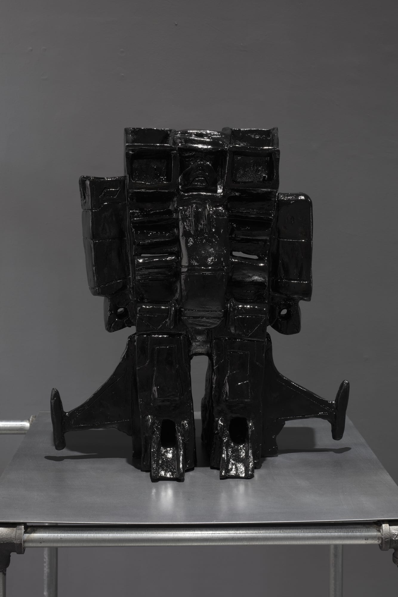 David Zafra Model 1S, 2023 Low temperature ceramics, automotive sealant, primer and paint 45 x 43 x 18.5 cm 17 3/4 x 16 7/8 x 7 1/4 in