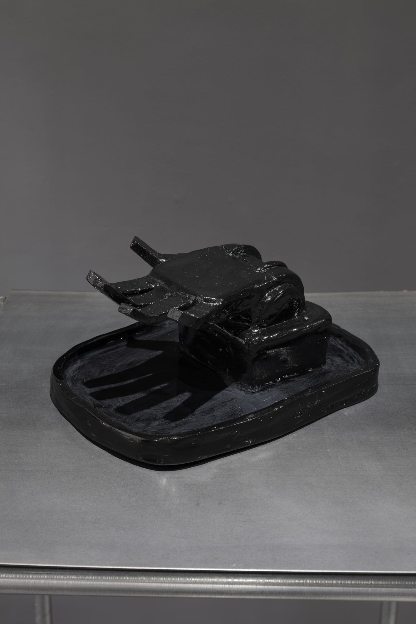 David Zafra Calamity Frame, 2023 Low temperature ceramics, automotive sealant, primer and paint 14 x 23 x 29 cm 5 1/2 x 9 x 11 3/8 in