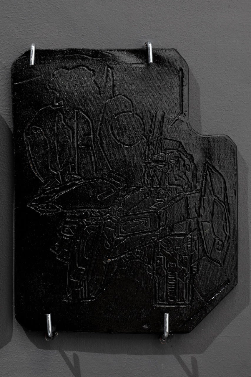 David Zafra Blackprint 3, 2023 Low temperature ceramics, automotive sealant, primer and paint 36 x 17 x 20 cm 14 1/8 x 6 3/4 x 7 7/8 in