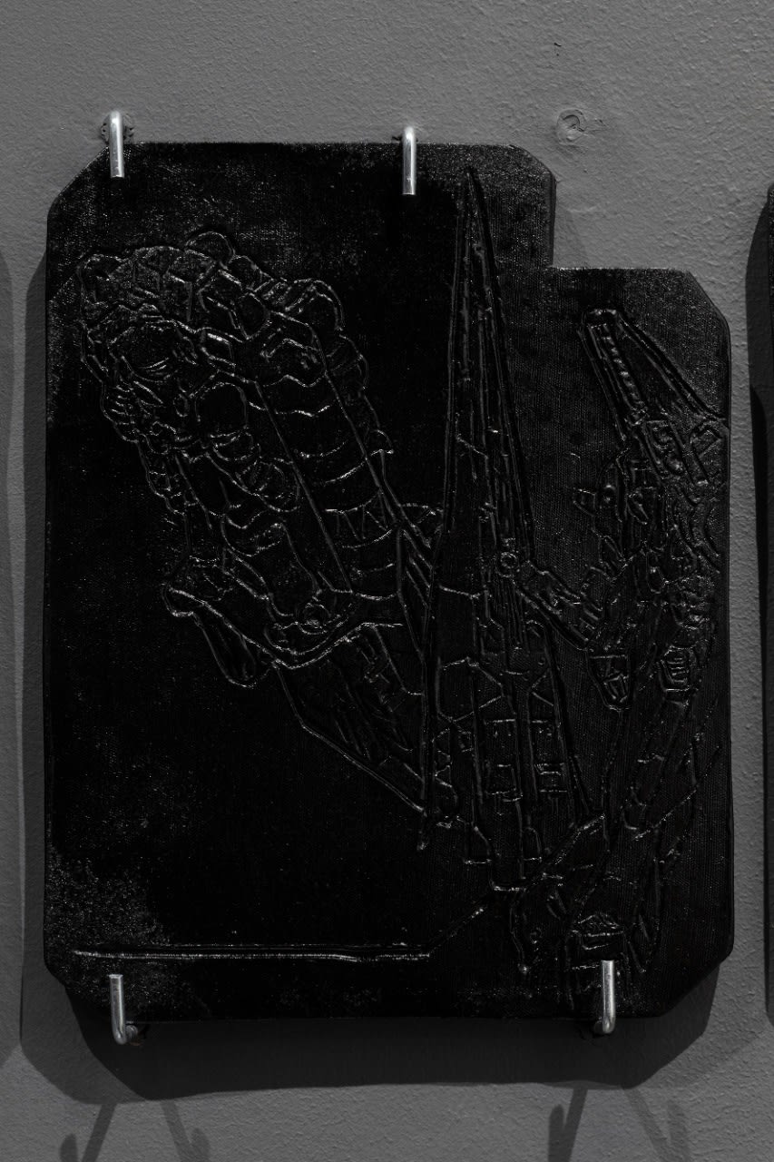 David Zafra Blackprint 2, 2023 Low temperature ceramics, automotive sealant, primer and paint 36 x 17 x 20 cm 14 1/8 x 6 3/4 x 7 7/8 in