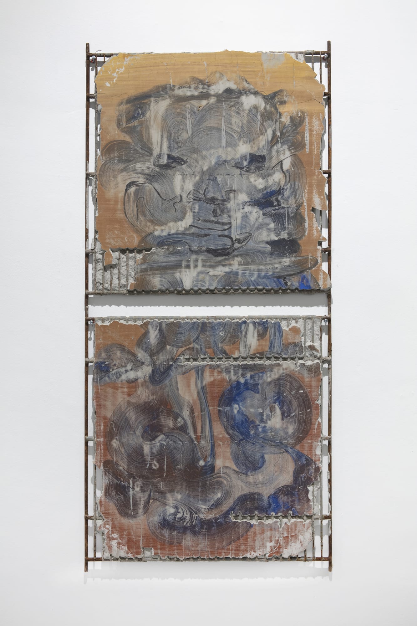 Ojo de Agua, 2024 Setting of concrete, pigments and graphite on metal structure. 113 x 52 cm 44 1/2 x 20 1/2 in