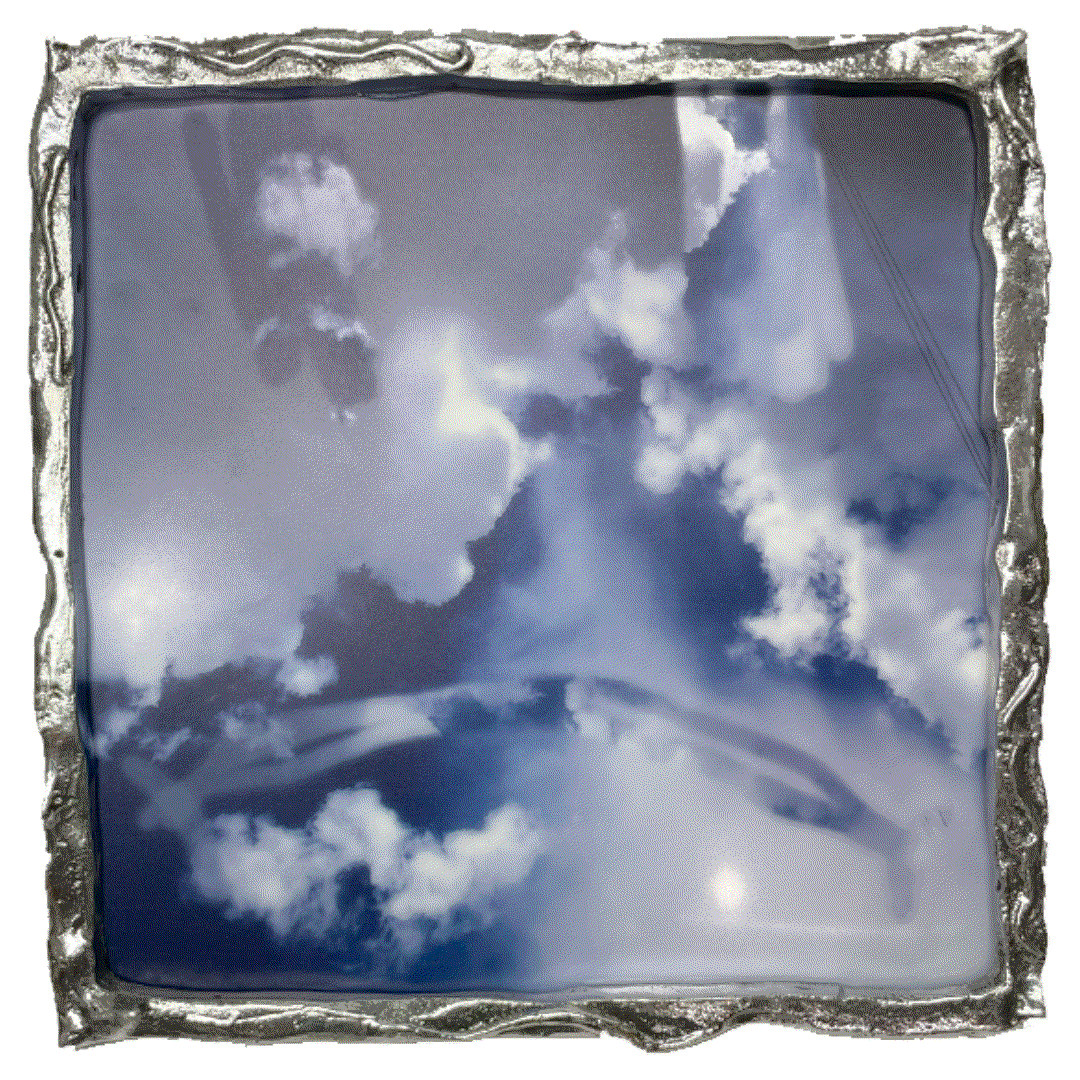 Emilio Morales Nube sad III, 2023 Cast aluminum and UV printing on acrylic 25 x 25 cm 9 7/8 x 9 7/8 in
