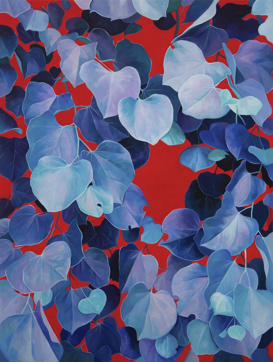 Xiao Wang Red Landscape , 2020 Oil on canvas 18 x 24 in (27.9 x 61 cm)