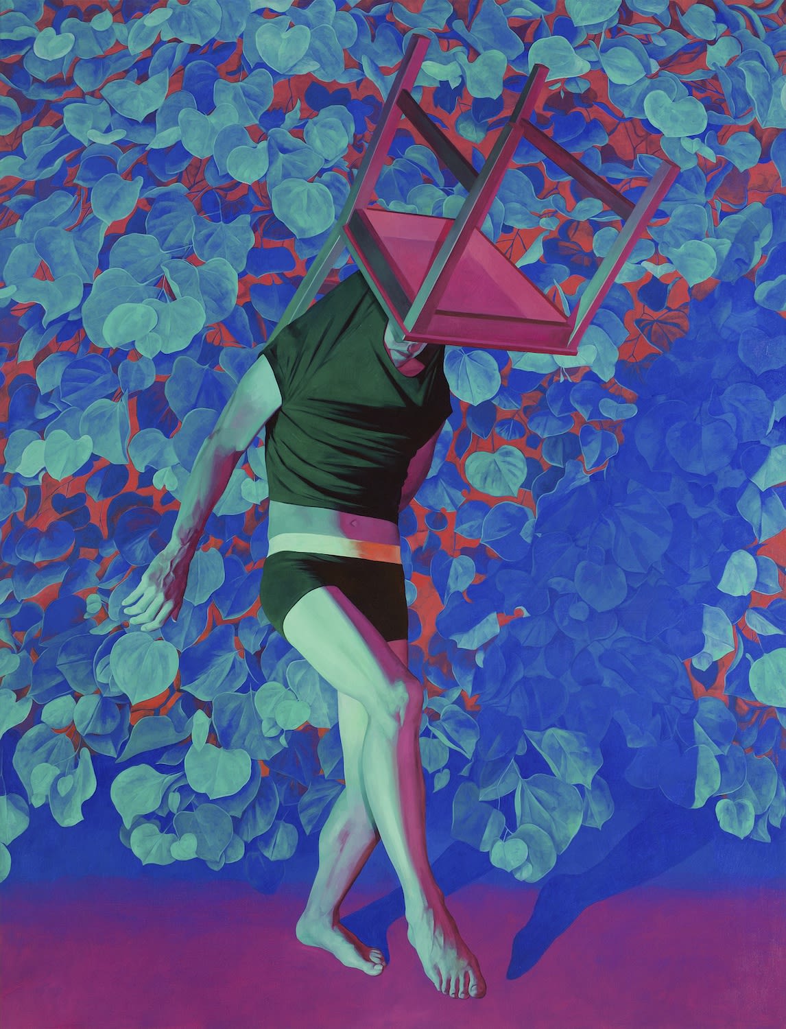 Xiao Wang Thin Ice , 2020 Oil on canvas 44 x 58 in (111.8 x 147.3 cm)