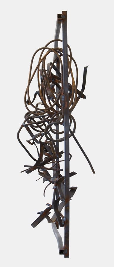 A STUDY OF AN INNKEEPER (A WOMAN WITH A JAG). 2009. Metal, welding. 100 x 100 x 32 cm.