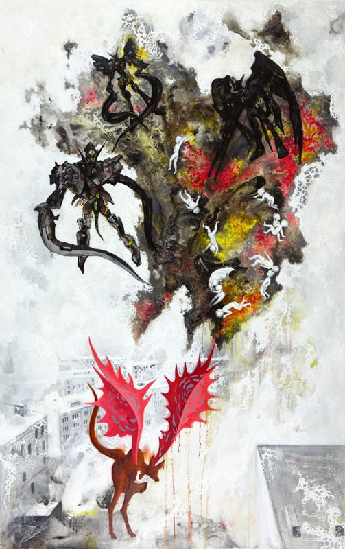 Anastasia Russa, Battle in January, 2016, 220x140cm, canvas, oil