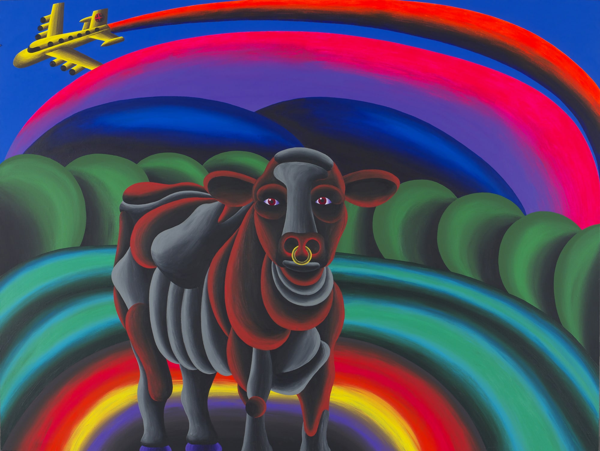 Oleg Khvostov Тосканский бычок, 2015 холст, акрил 150 х 200 см Tuscany bull-calf canvas, acrylic