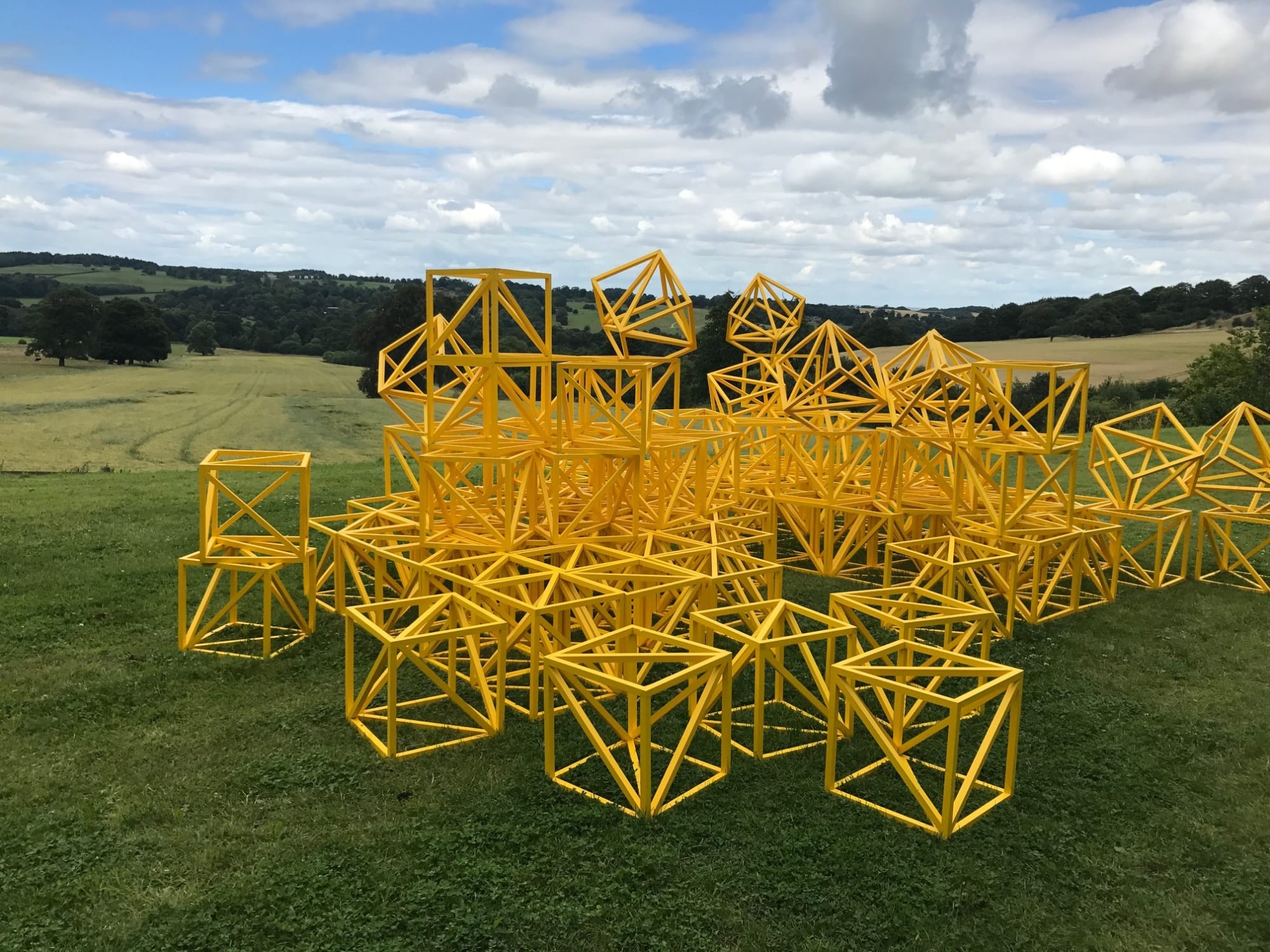 Rasheed Araeen, Zero to Infinity (Sunflower Yellow), 2017