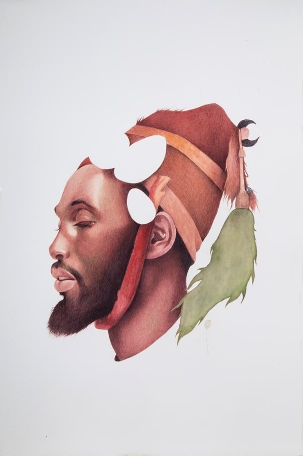 Irfan Hasan, Moor in a headdress, After José Tapiro, 2016