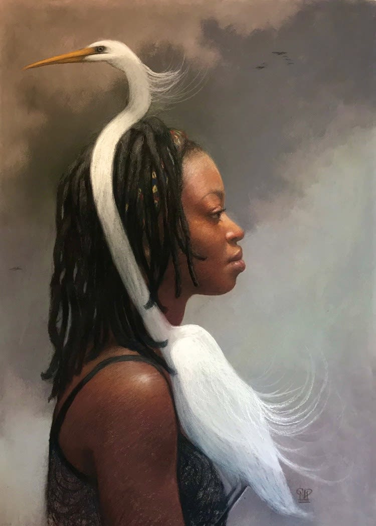 Trust (2023) 31" x 25", pastel on paper $950 Carol Peebles